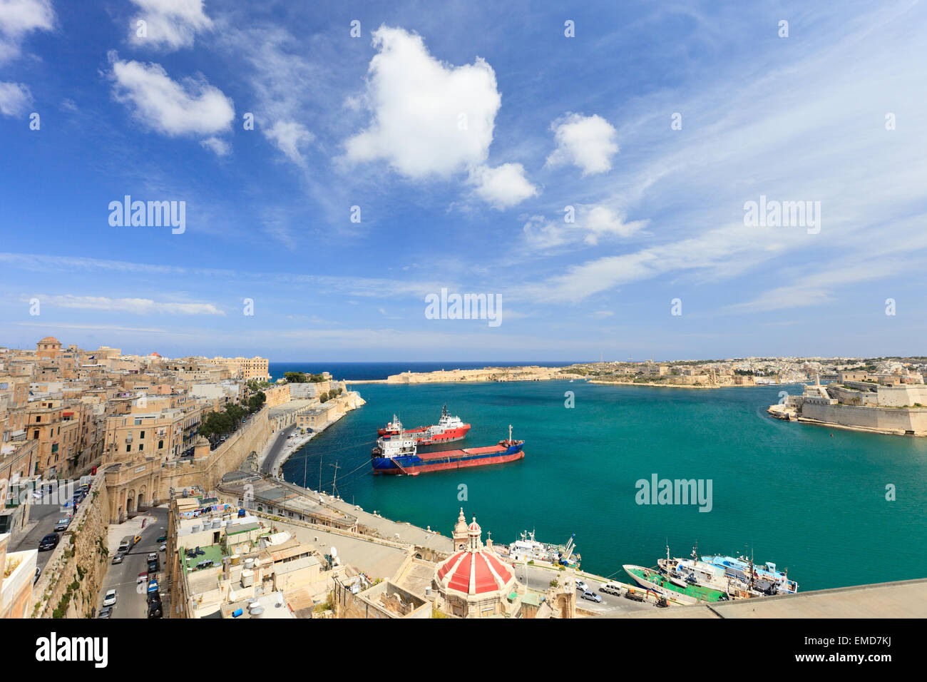 Valletta harbor Stock Photo