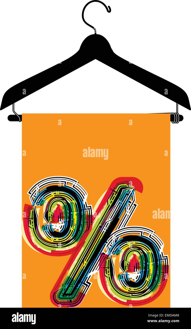 clothes hanger illustration Stock Vector