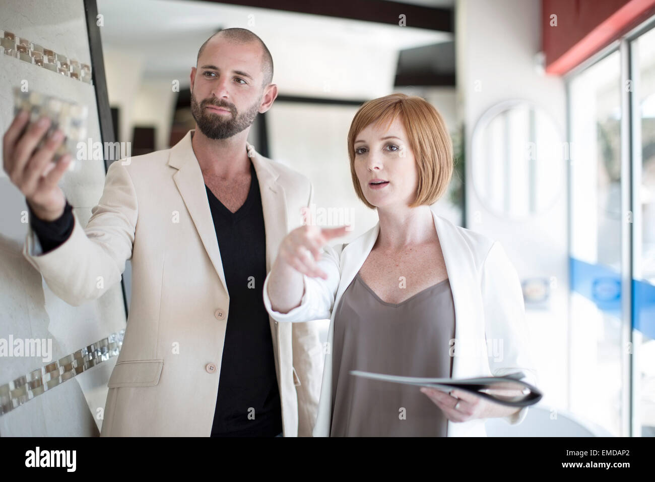Man watching woman in bathroom hi-res stock photography and images - Alamy