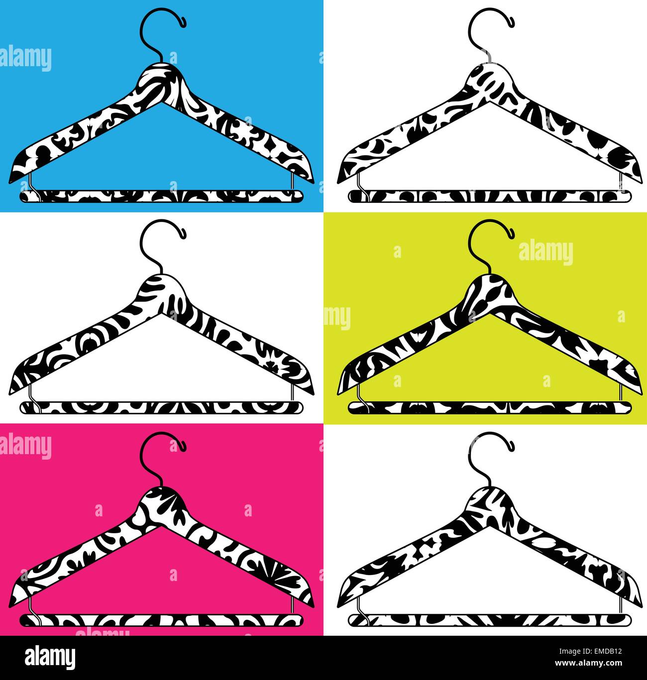 clothes hanger illustration Stock Vector