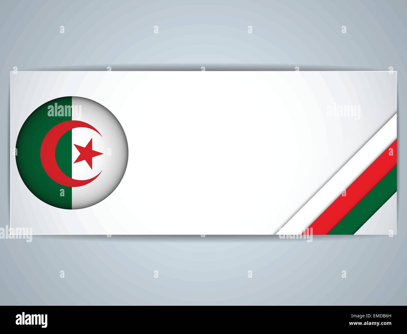 Algeria Country Set of Banners Stock Vector