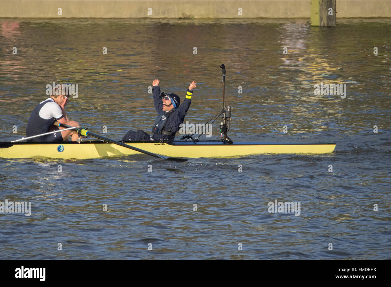 Oxford and Cambridge Boat Race 2015 Men's Oxford crew, winners, at