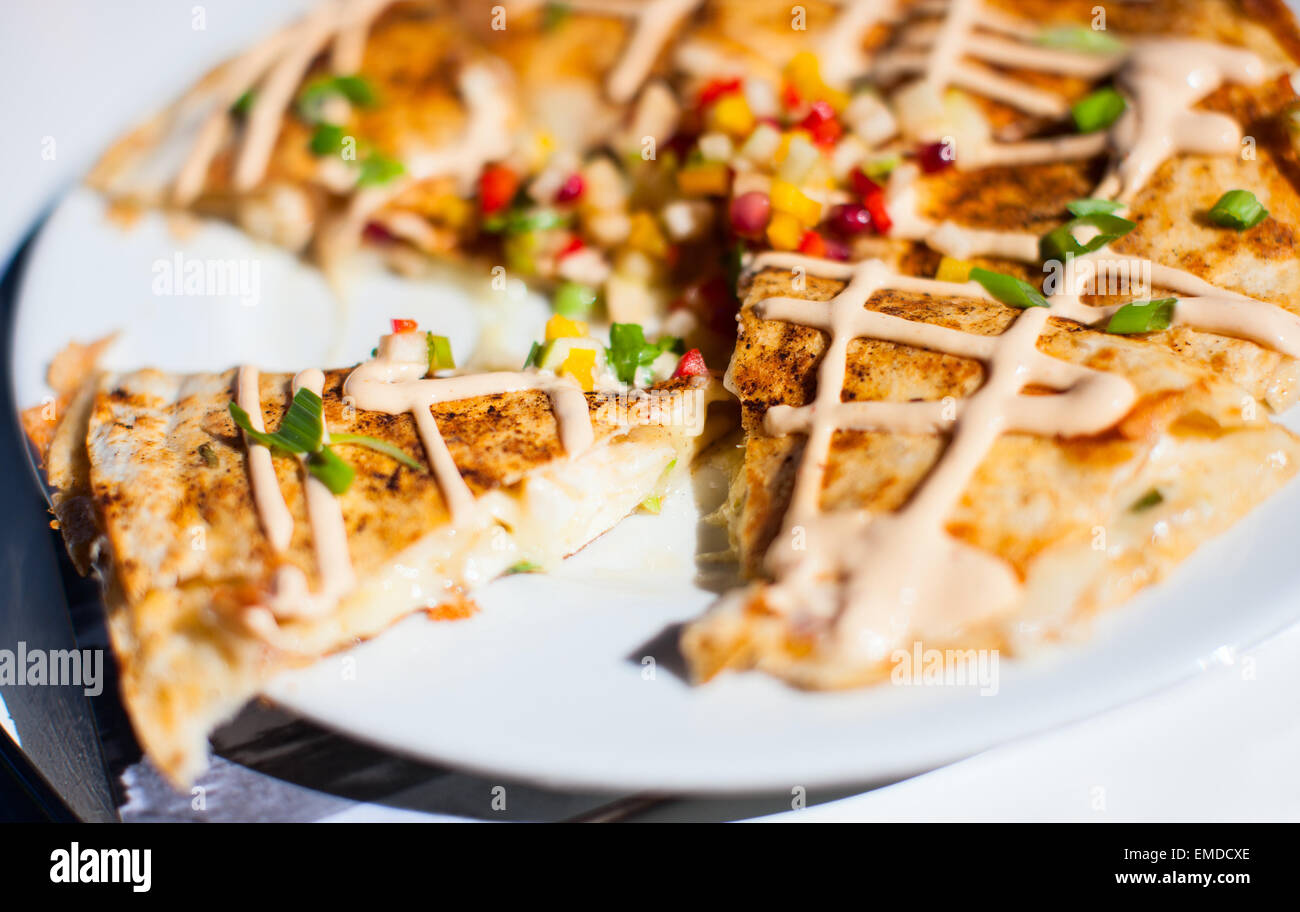 Lobster quesadillas Stock Photo