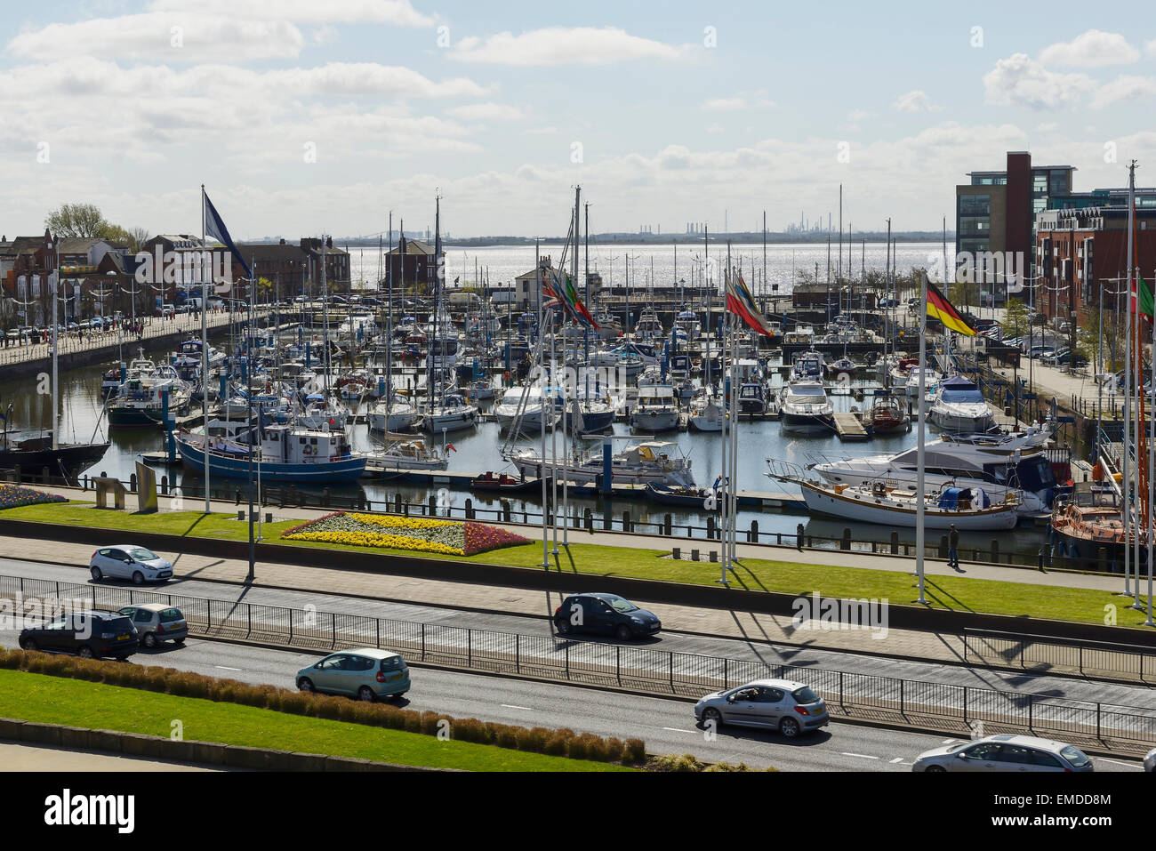 Boats in Hull Marina in Hull city centre UK Stock Photo Alamy