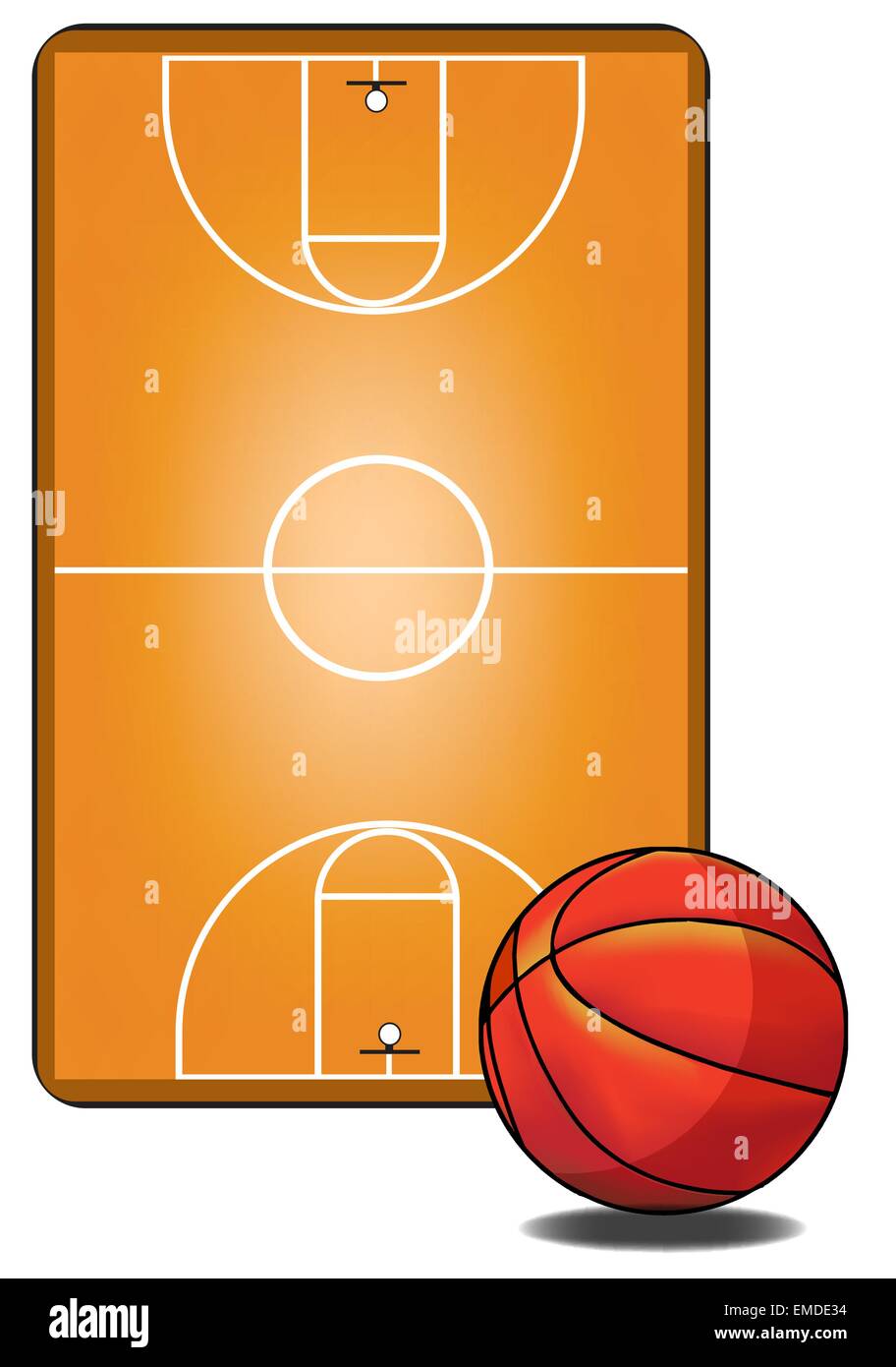 basketball field Stock Vector