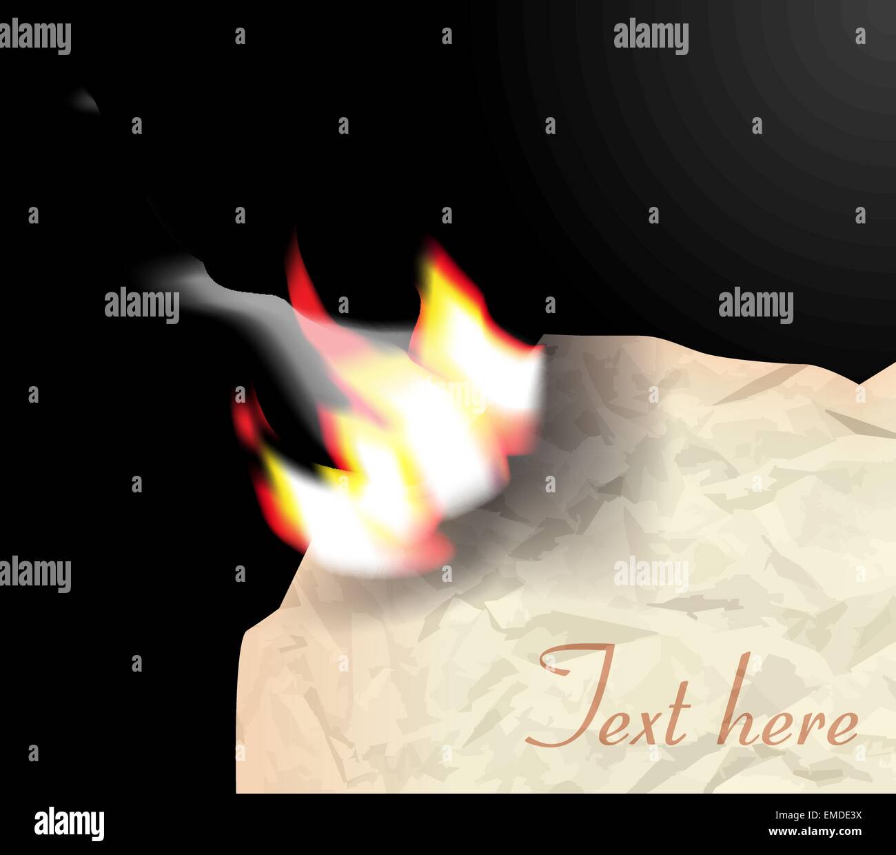 Burning sheet of paper Stock Vector Images Alamy