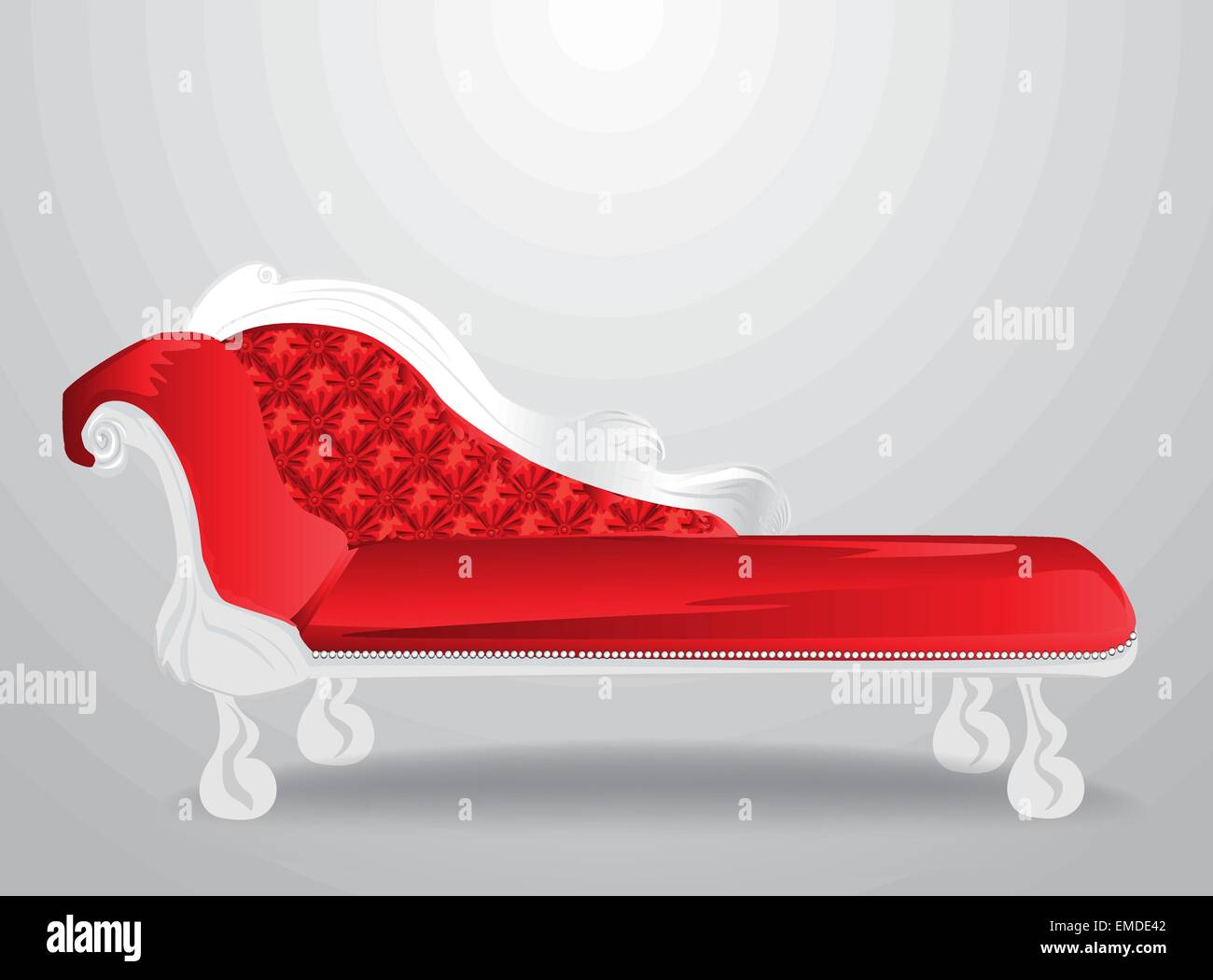 red sofa Stock Vector
