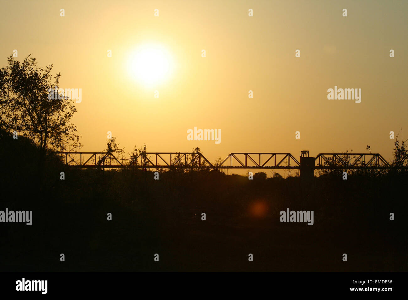Sunsets in africa stock photo alamy