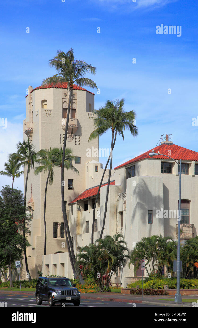 Hawaii, Oahu, Honolulu, City Hall, Honolulu Hale, Stock Photo