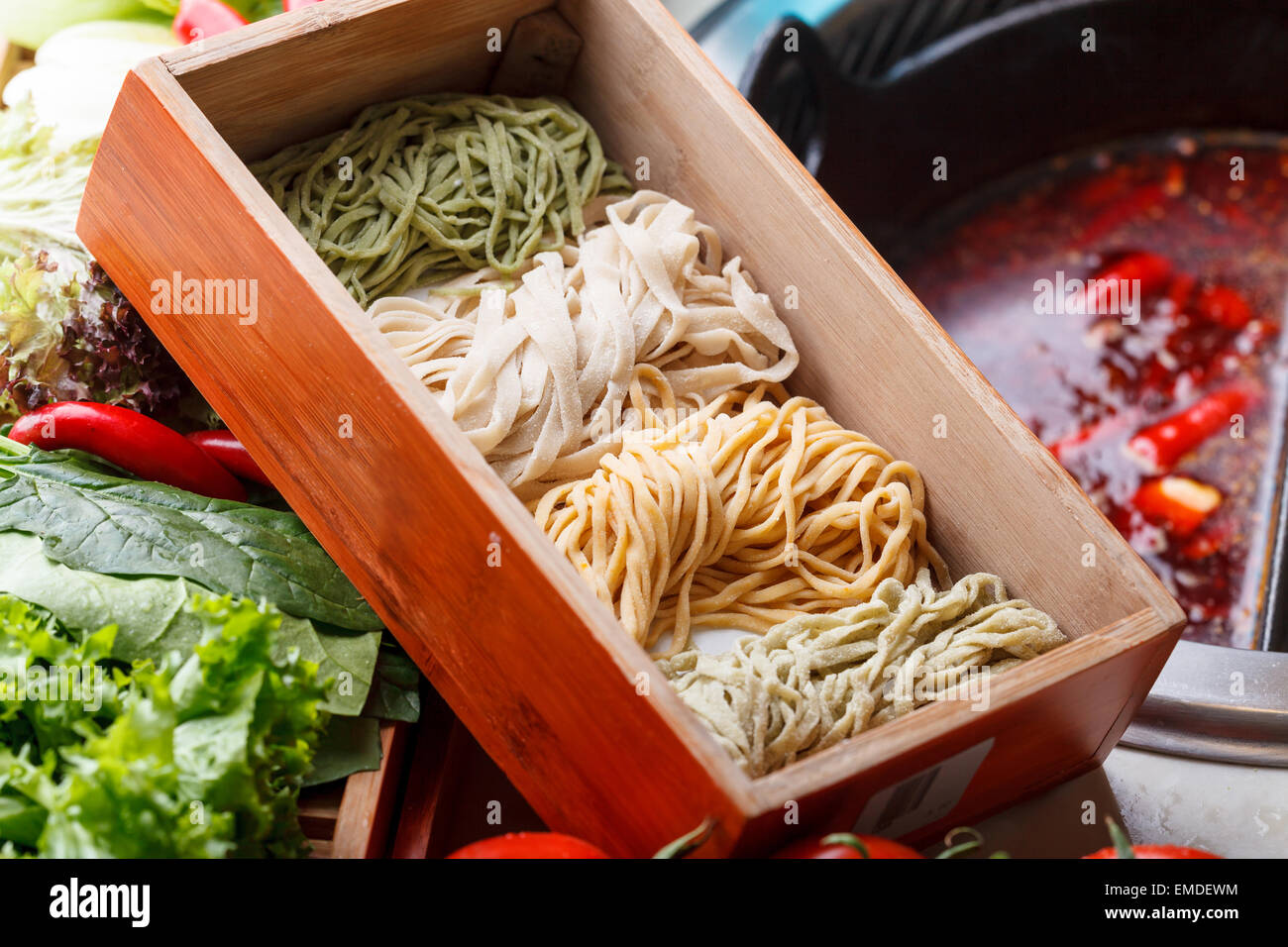 Chinese food, thin egg noodles Stock Photo - Alamy