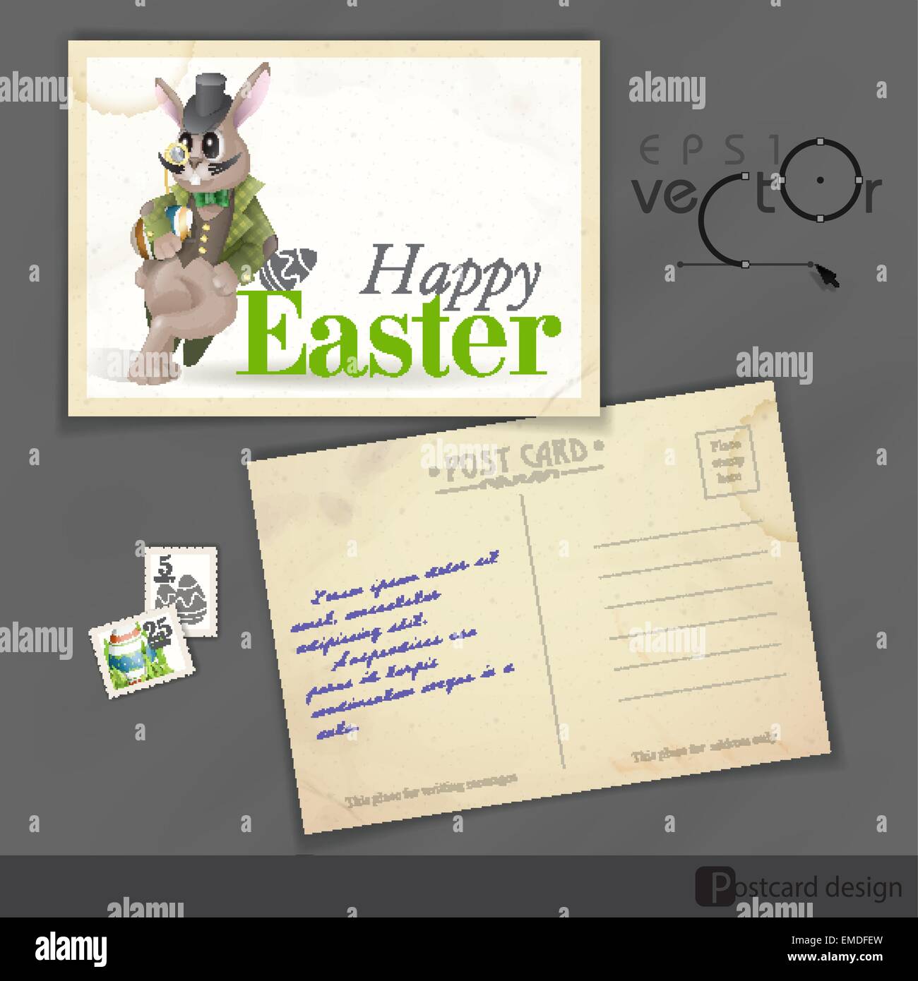 Easter Background With Bunny Stock Vector Image & Art - Alamy