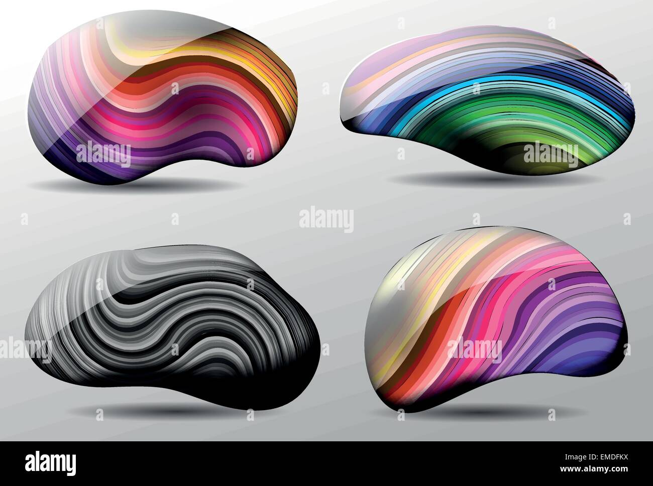 Vector colorful Stones Stock Vector