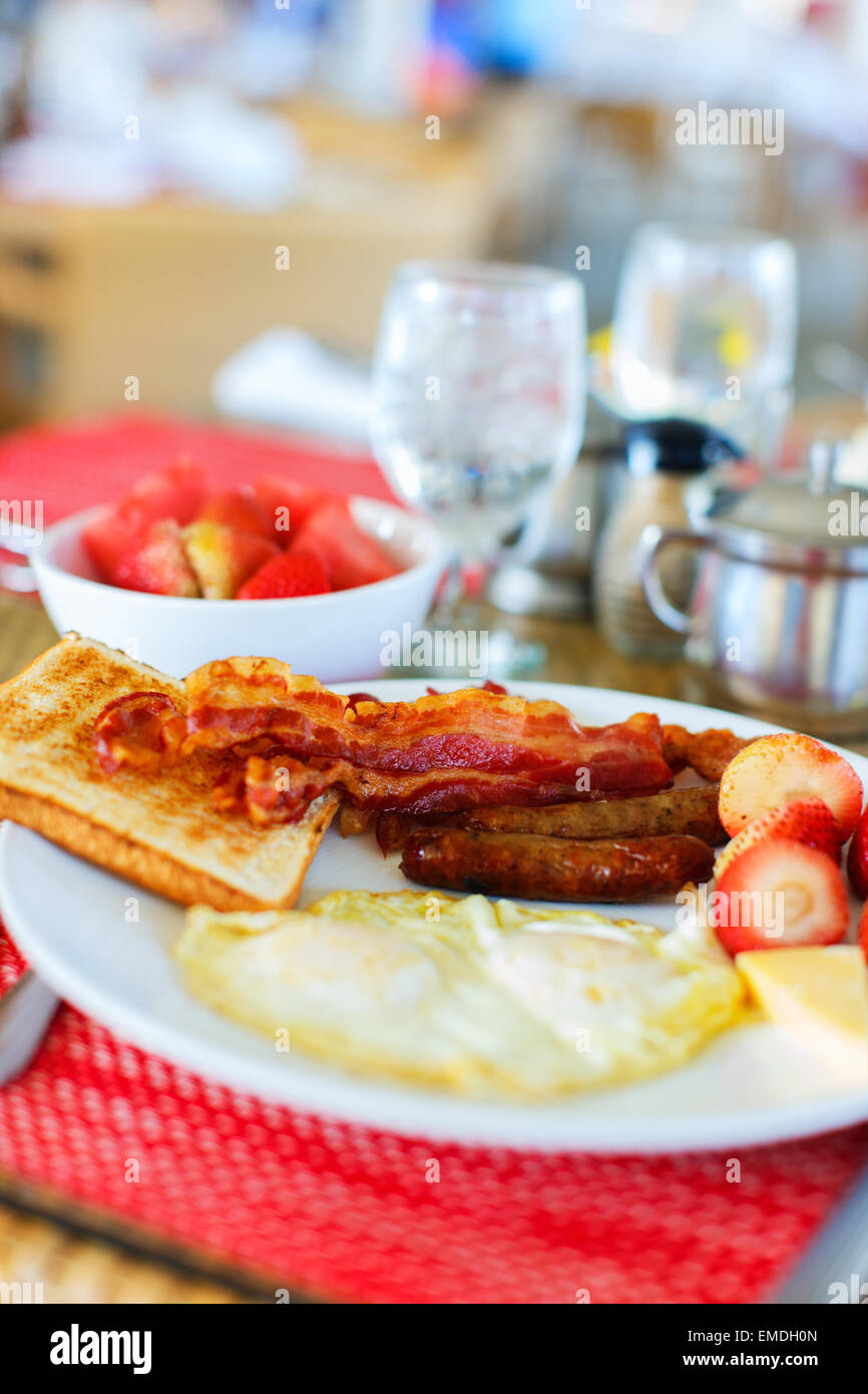 Breakfast with an omelet Stock Photo - Alamy