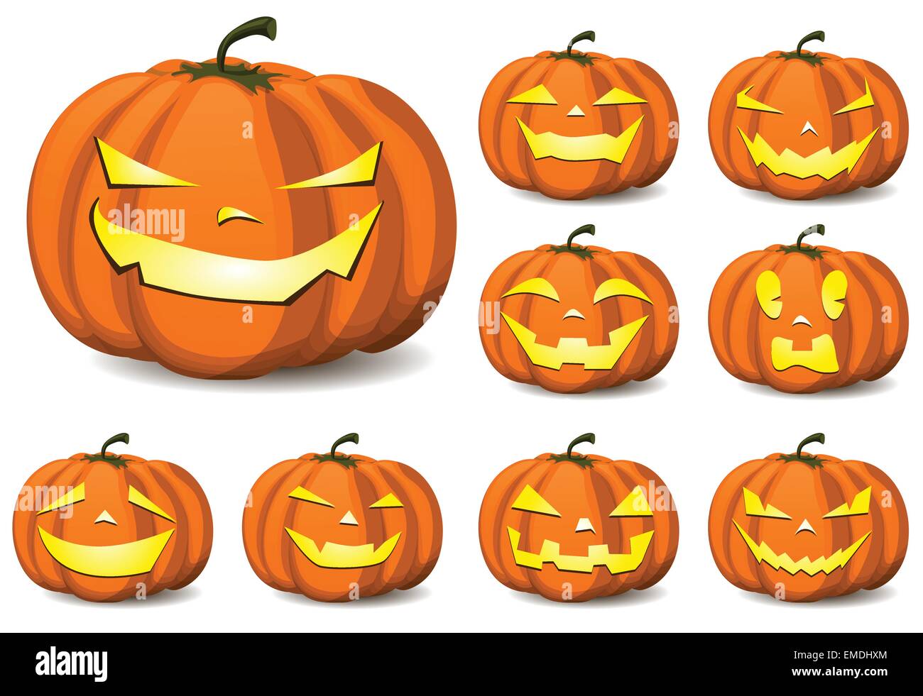 Halloween pumpkins Stock Vector