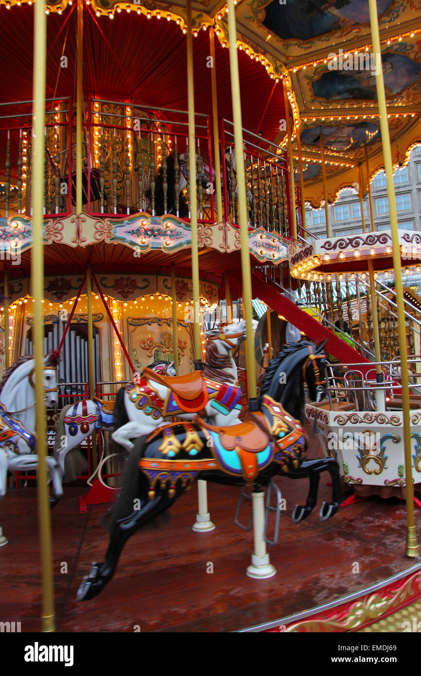 Carnival ride horse hi-res stock photography and images - Alamy