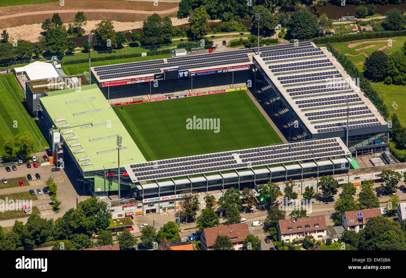 Stadium of FC Freiburg, Freiburg im Breisgau, Baden-Württemberg, Germany Stock Photo