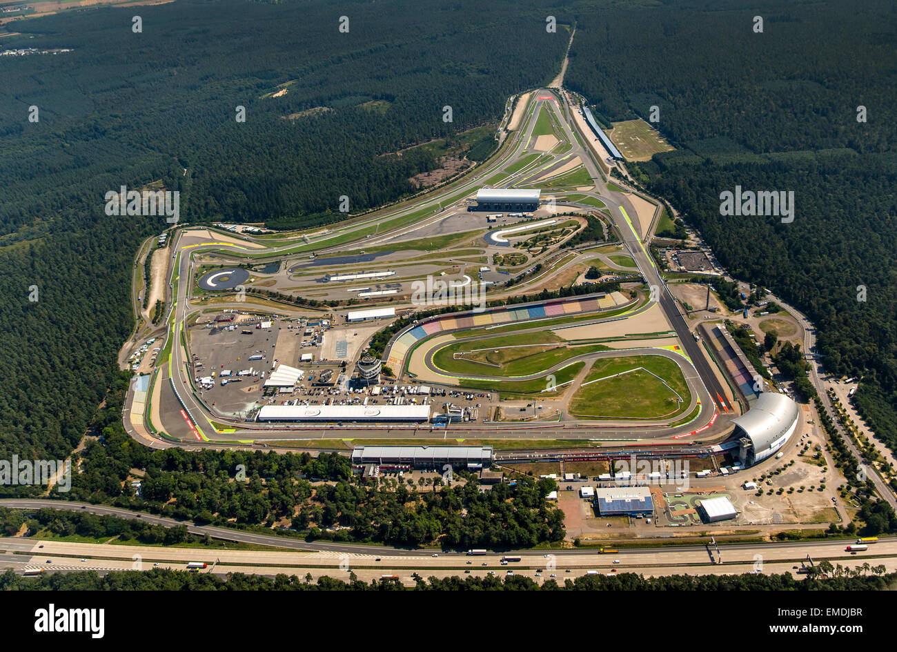 Hockenheimring, DTM motor racing circuit, Hockenheim, Baden-Württemberg, Germany Stock Photo