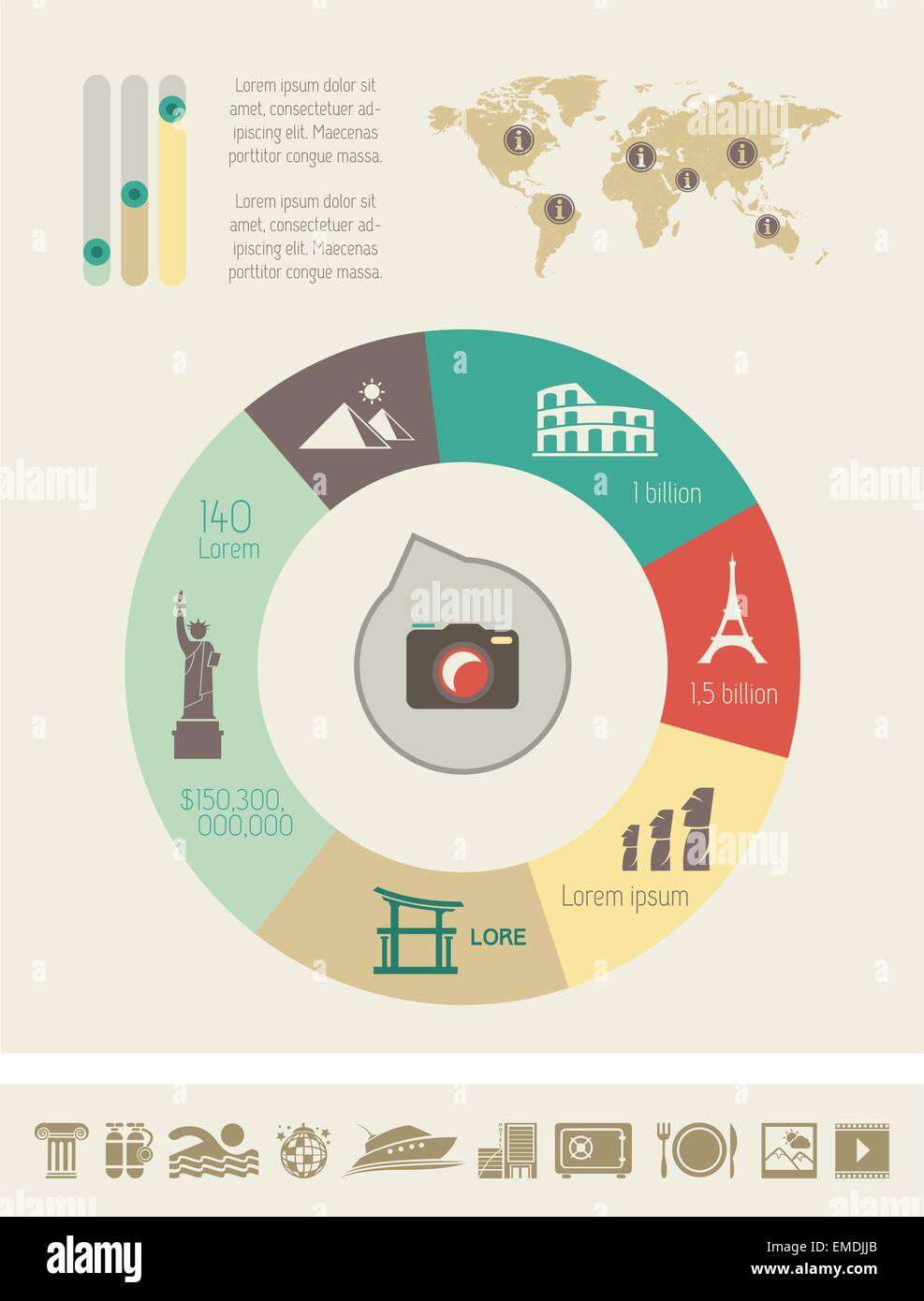 Travel Infographic Template Stock Vector Image & Art - Alamy