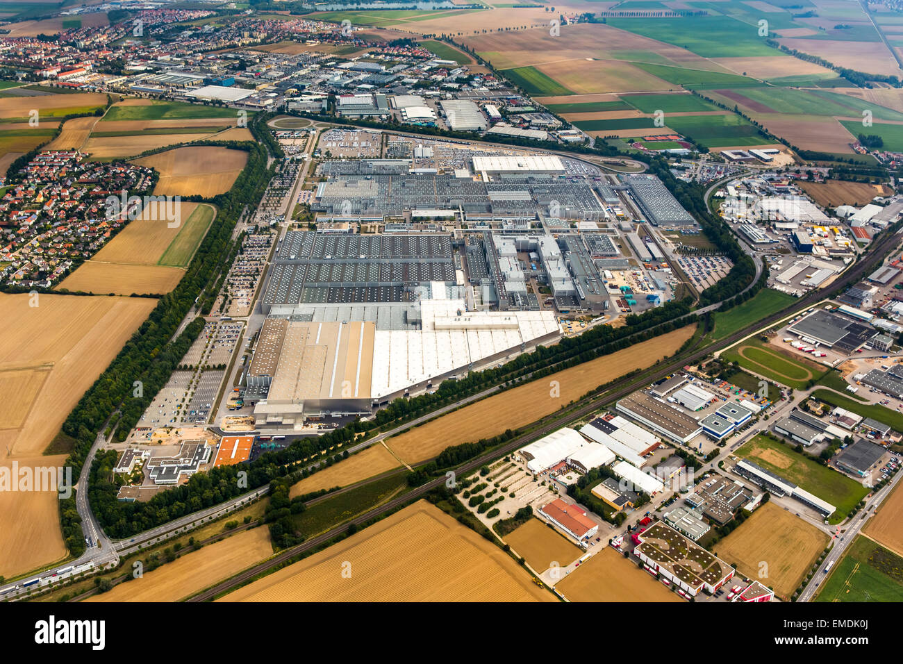 BMW factory in Regensburg, Upper Palatinate, Bavaria, Germany Stock Photo