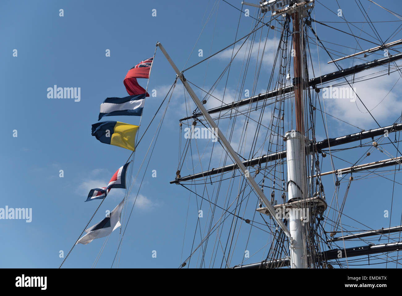 Cutty Sark detail, Greenwich, London, UK. Stock Photo