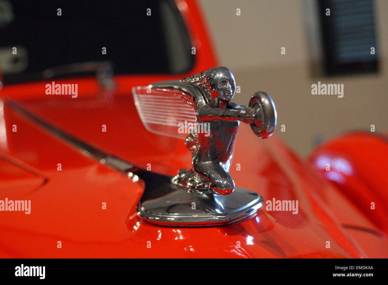 Antique classic red car ornament Stock Photo Alamy