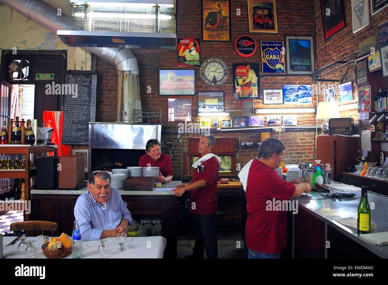 "El Obrero" Cantina restaurant, La Boca, Buenos Aires, Argentina Stock Photo
