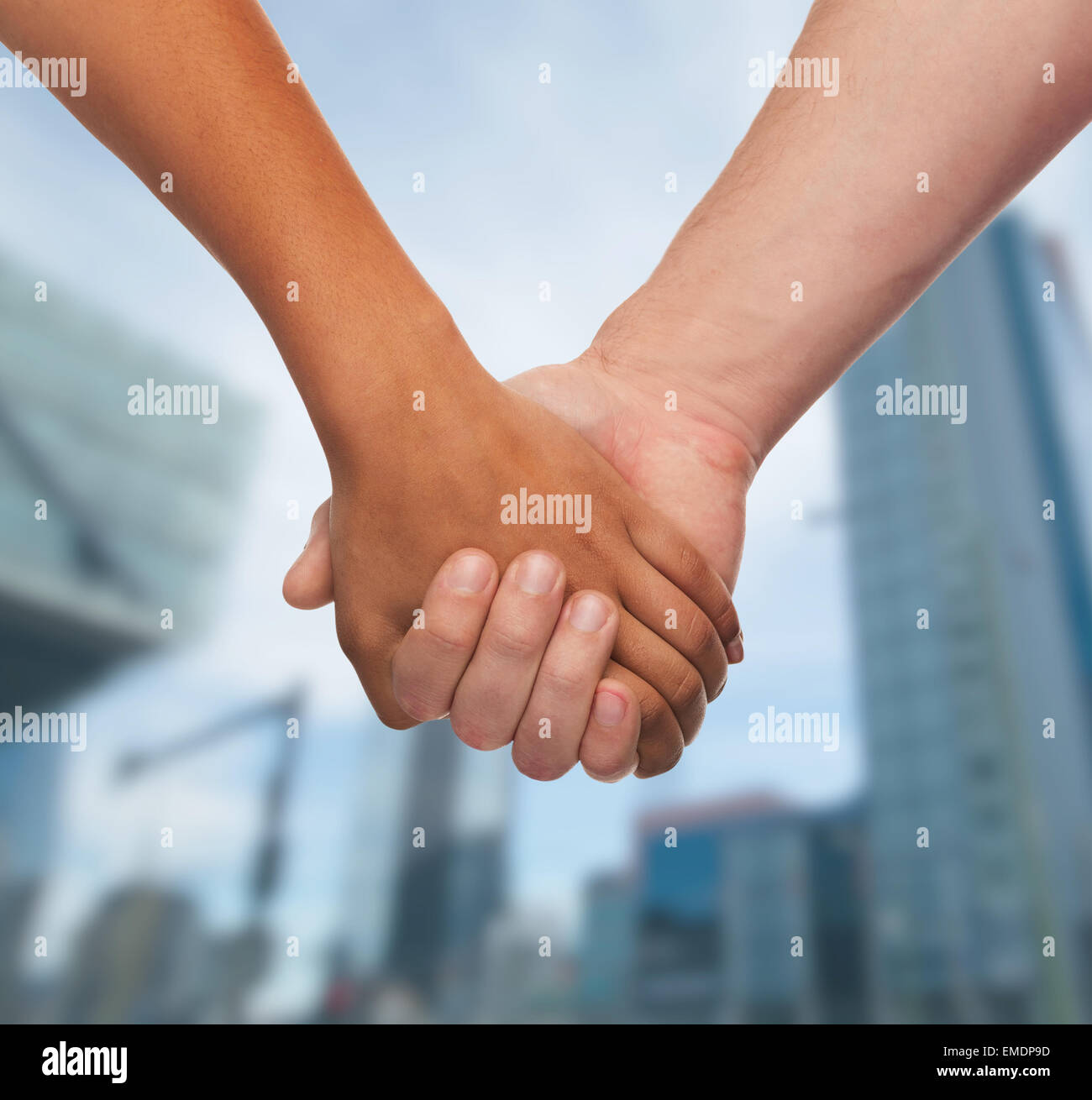 woman and man holding hands Stock Photo Alamy