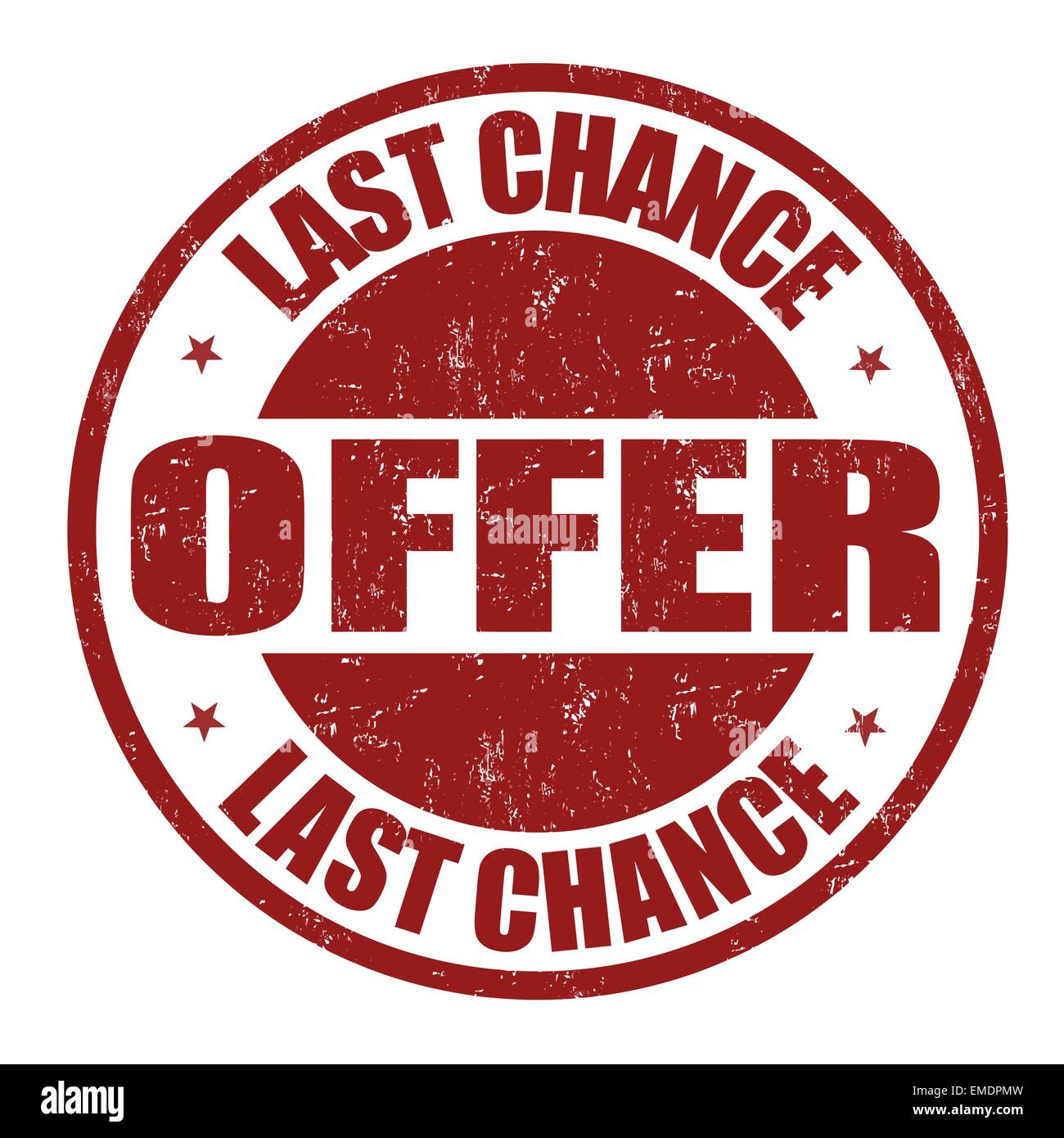 Last chance offer stamp Stock Vector
