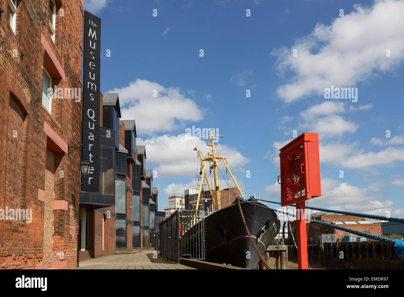 The Arctic Corsair ship on the RIver Hull in the Museum Quarter of Hull city centre UK Stock Photo