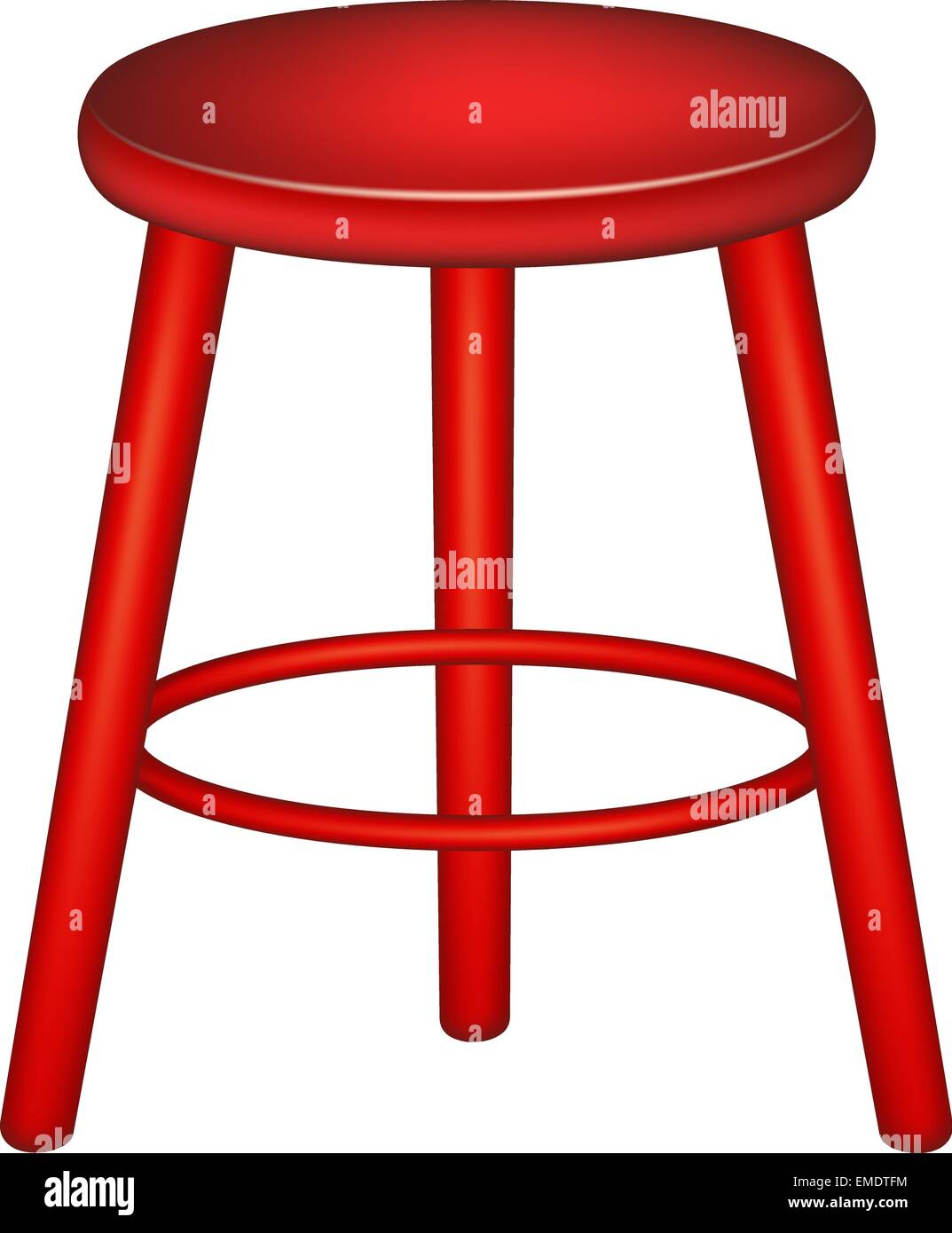 Retro stool in red design Stock Vector Image & Art Alamy