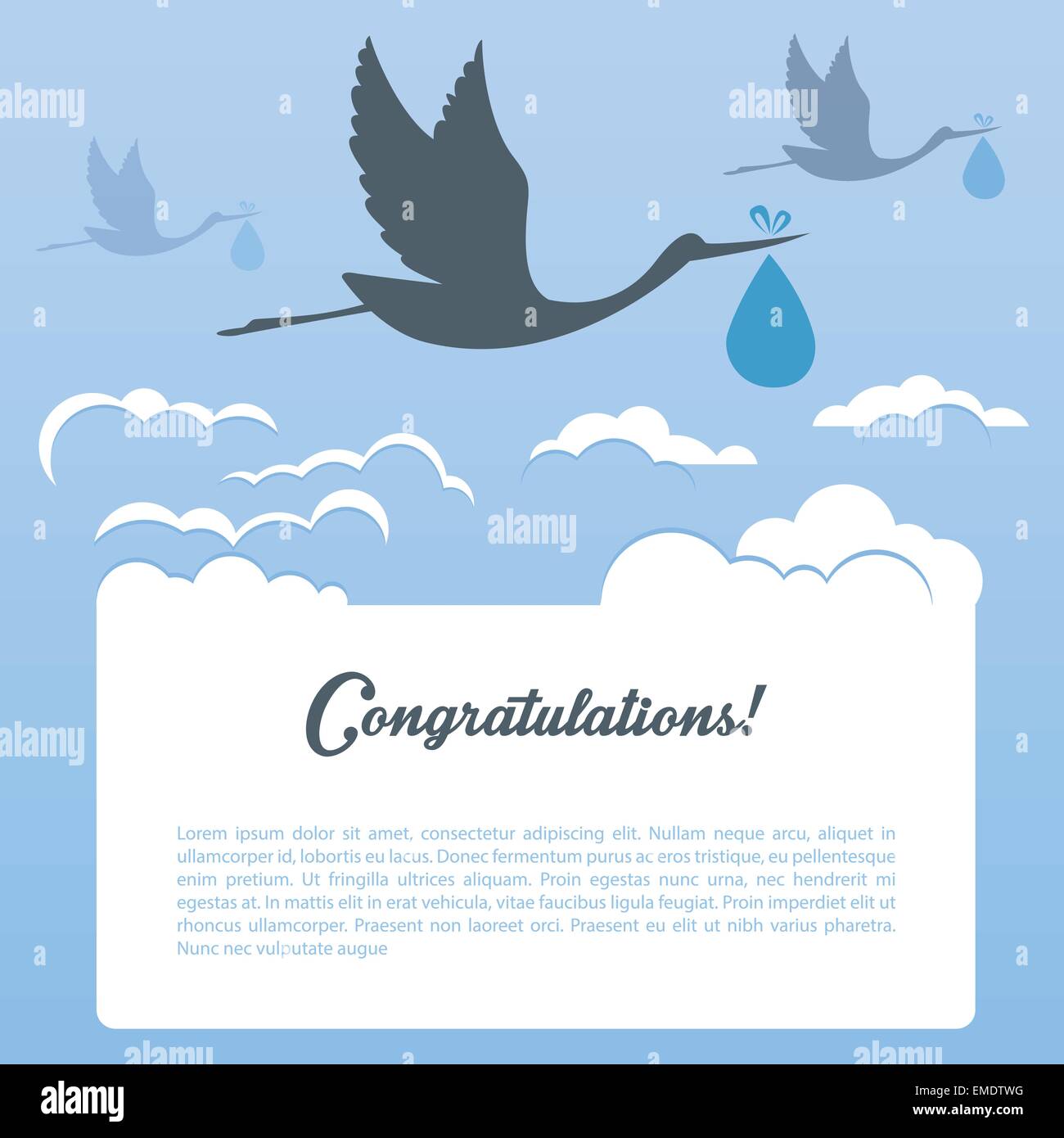 Storks with clouds Stock Vector Image & Art - Alamy