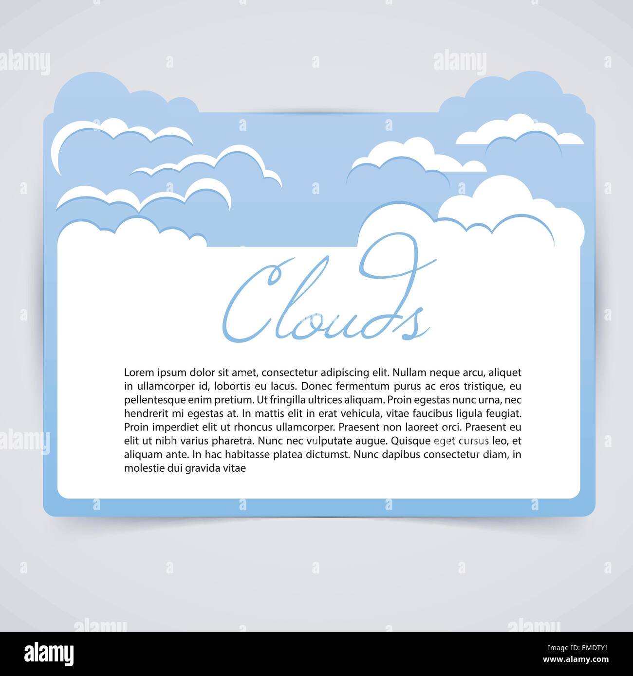 Blue abstract clouds Stock Vector