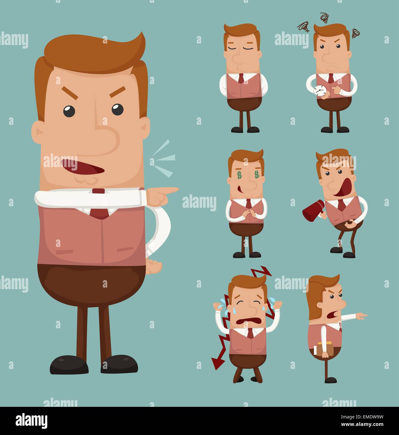 Set of businessman emotion Stock Vector Image & Art - Alamy