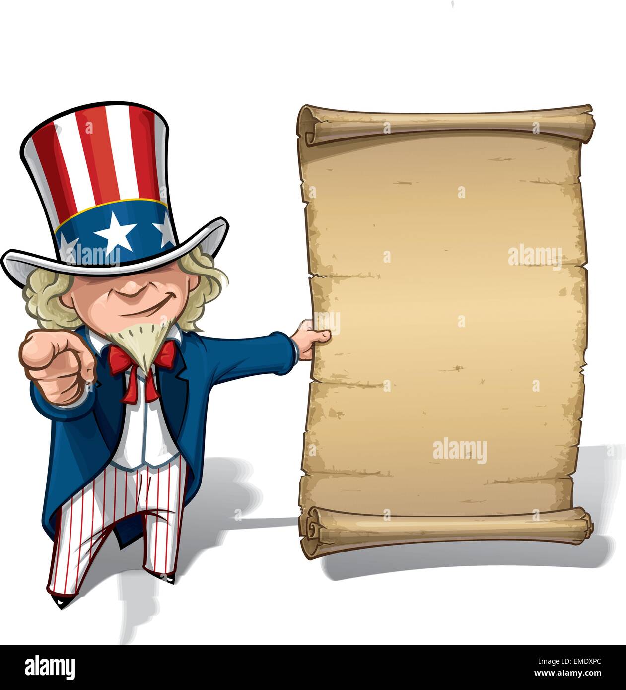 Uncle Sam I Want You Declaration Stock Vector