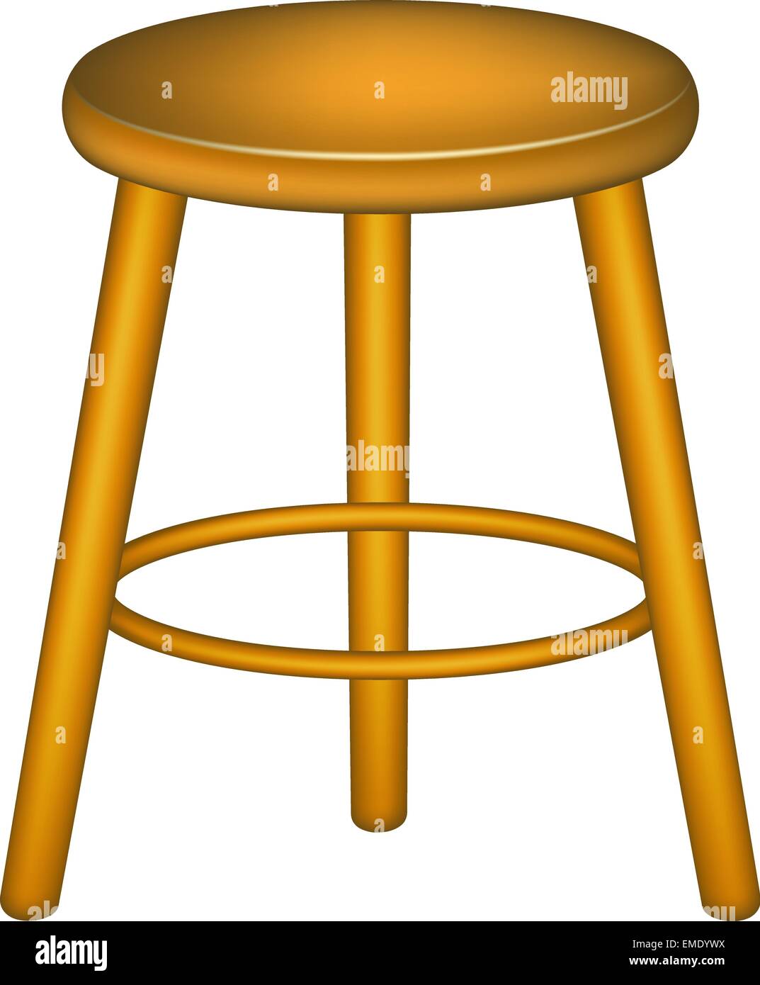 Wooden stool in retro design Stock Vector Image & Art - Alamy