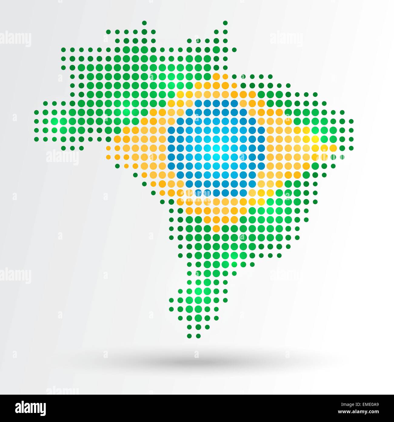 Dotted Brazil map Stock Vector Image & Art - Alamy