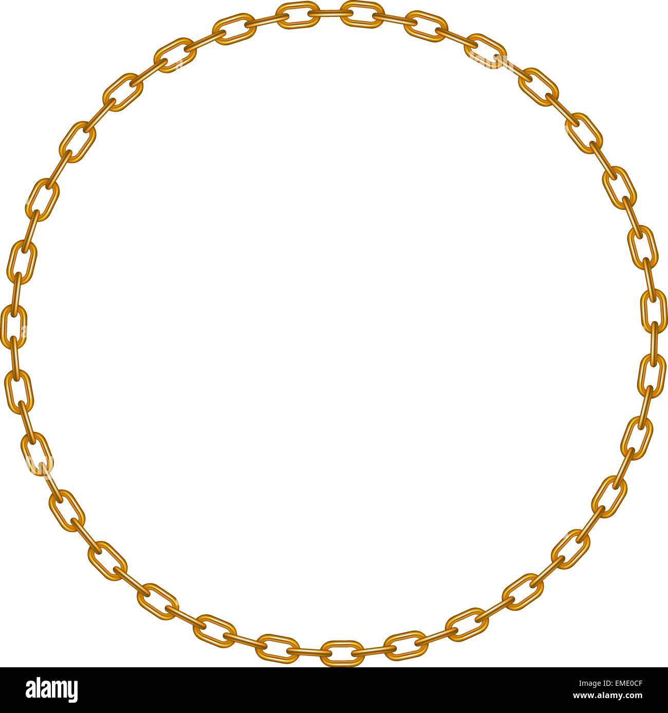 Golden chain in shape of circle Stock Vector Image & Art Alamy