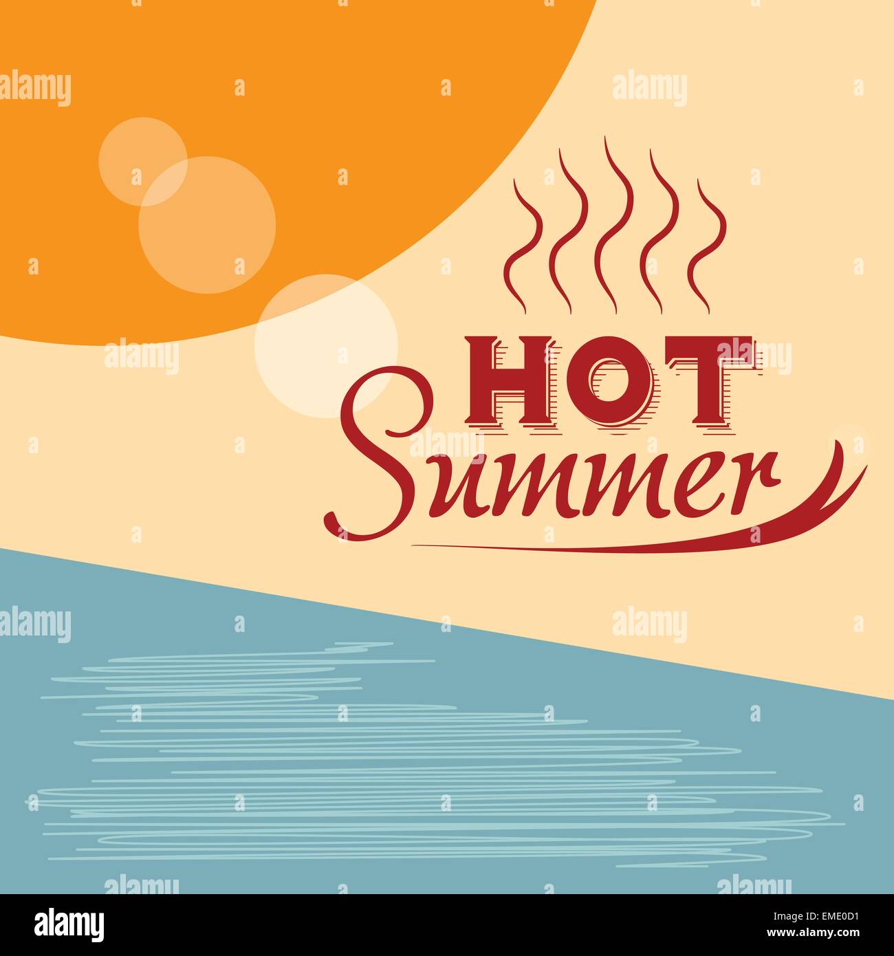 retro summer landscape Stock Vector Image & Art - Alamy