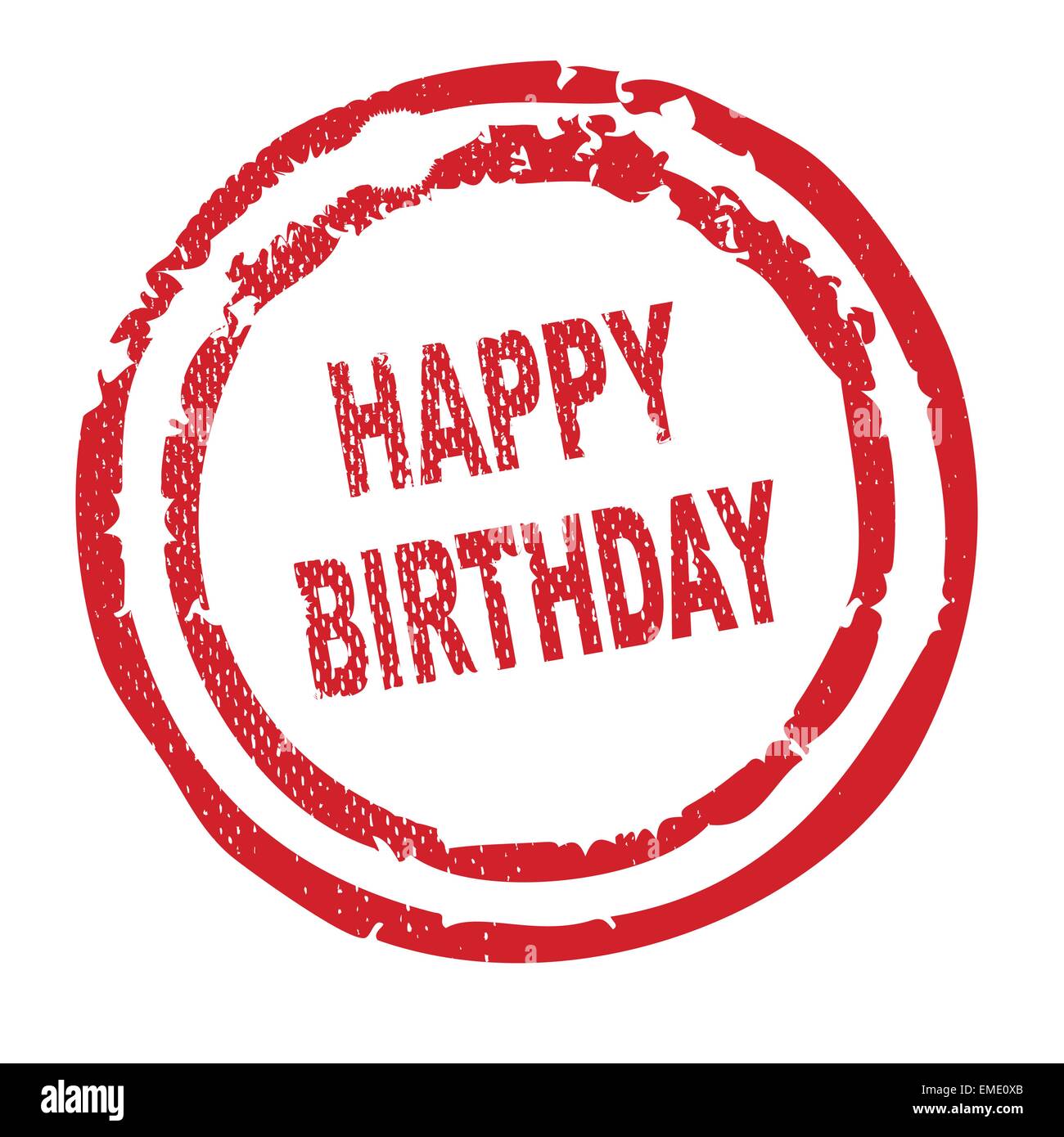 HAPPY BIRTHDAY red stamp Stock Photo - Alamy