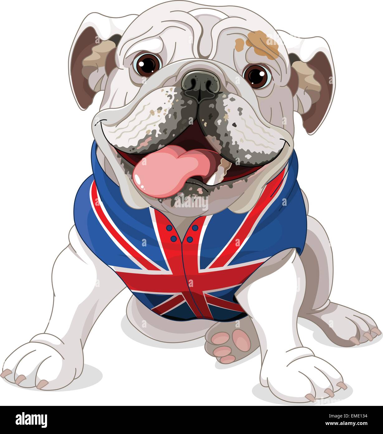 English Bulldog Stock Vector