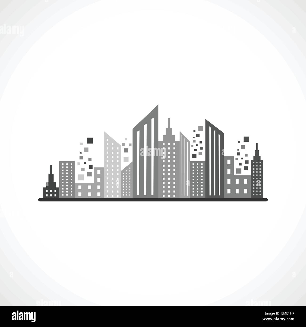 Illustration of abstract black real estate icon design Stock Vector ...