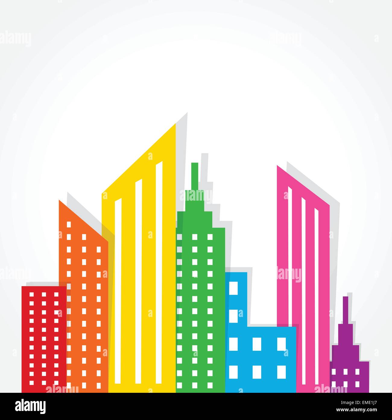 Illustration of abstract colorful building design Stock Vector Image ...