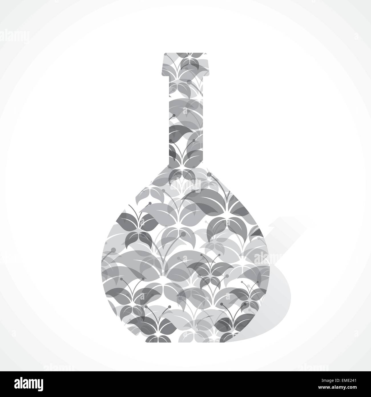 Grey butterfly make a flower pot stock vector Stock Vector Image & Art ...
