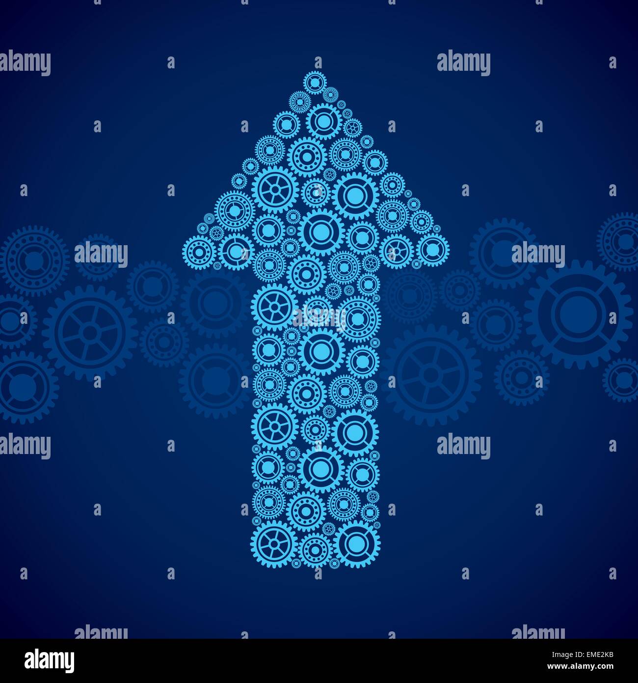 Group of gears make a business arrow stock vector Stock Vector Image ...