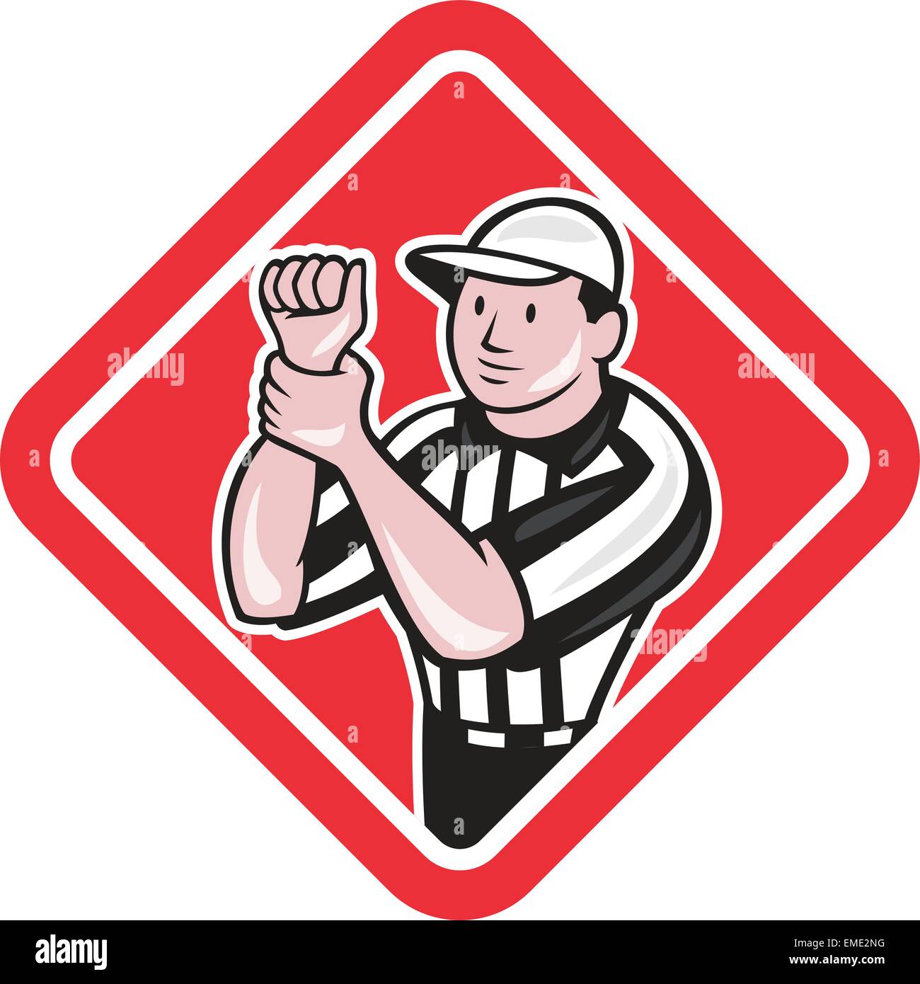 American Football Referee Illegal Use Hands Stock Vector Image & Art