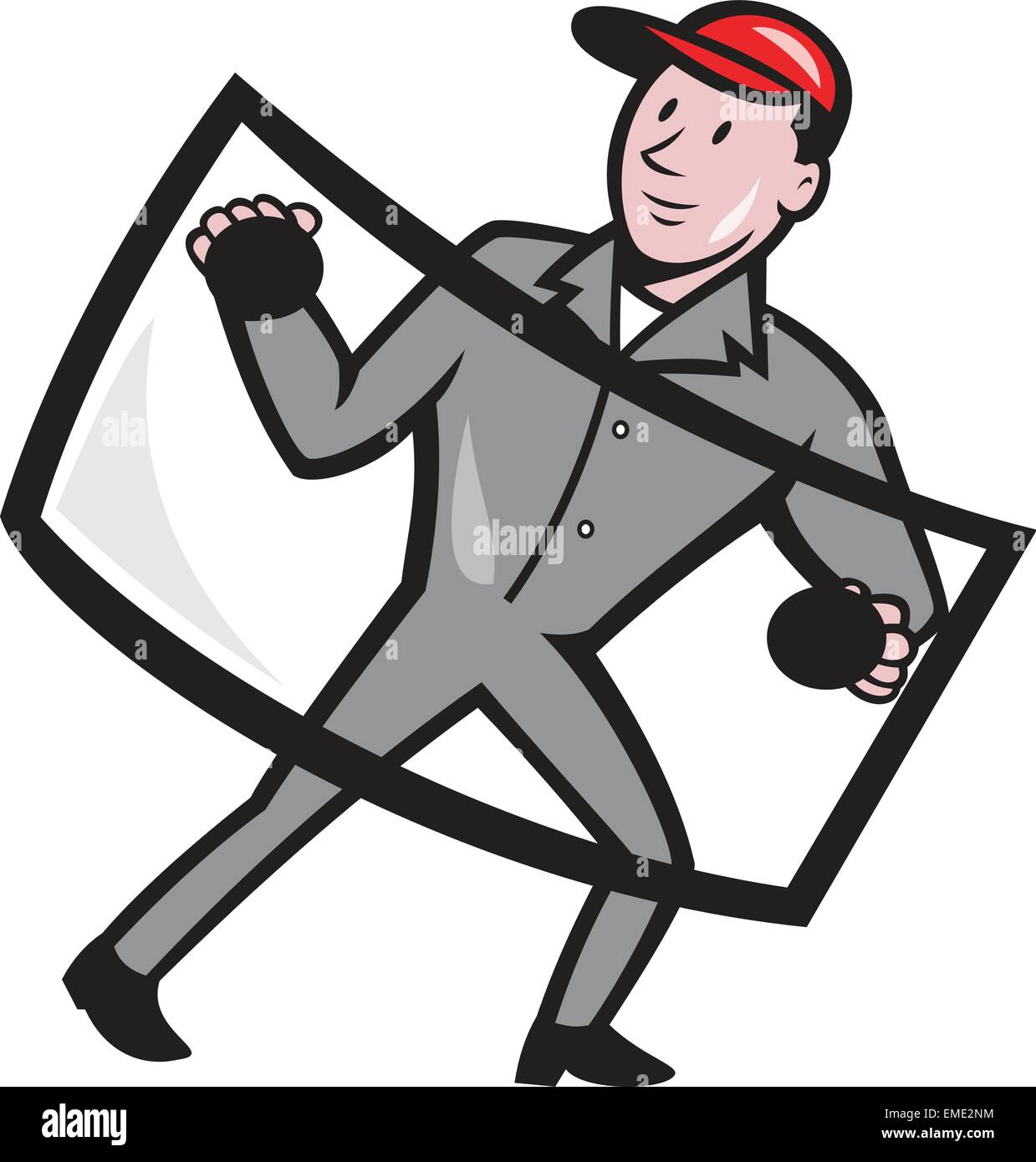 Automotive Glass Installer Front Isolated Stock Vector Image & Art Alamy