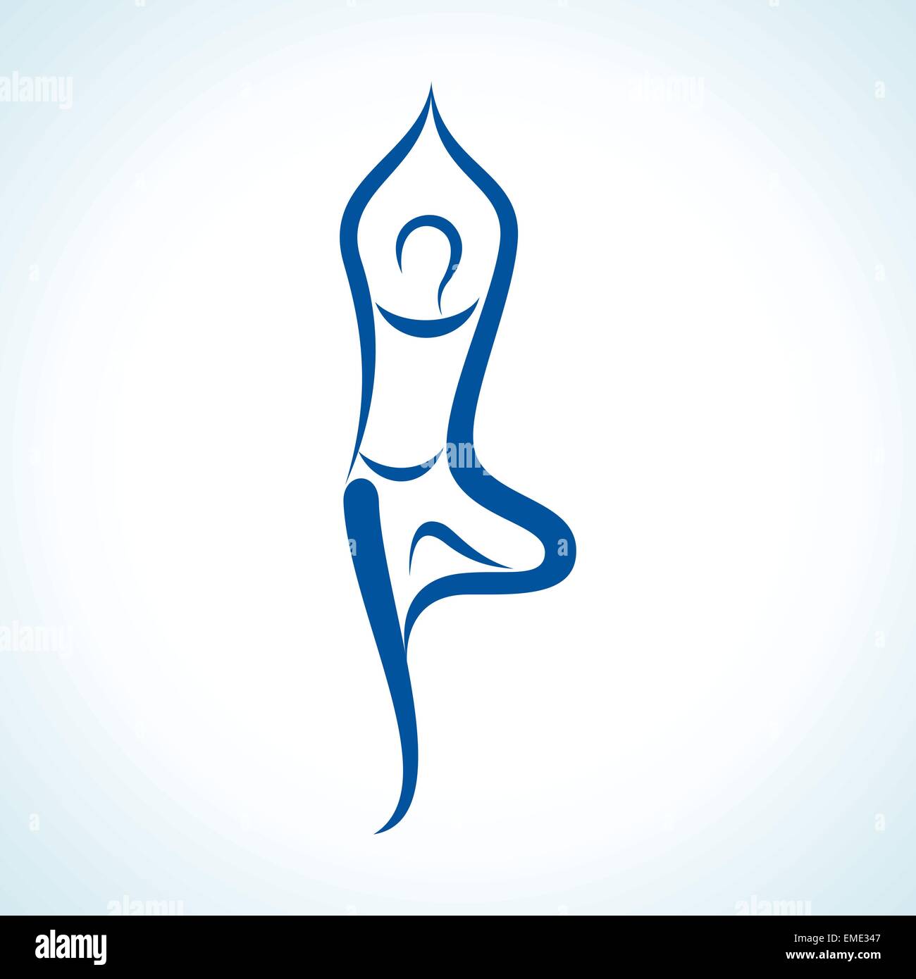 Illustration Of Stylized Yoga Pose Stock Vector Image Art Alamy