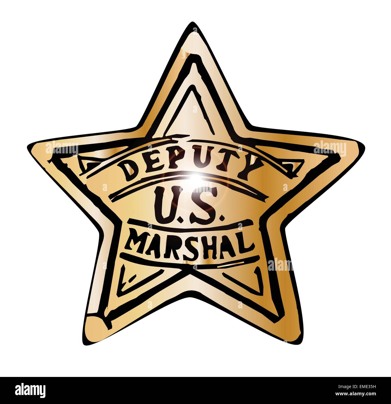 Deputy US Marshal Star Stock Vector