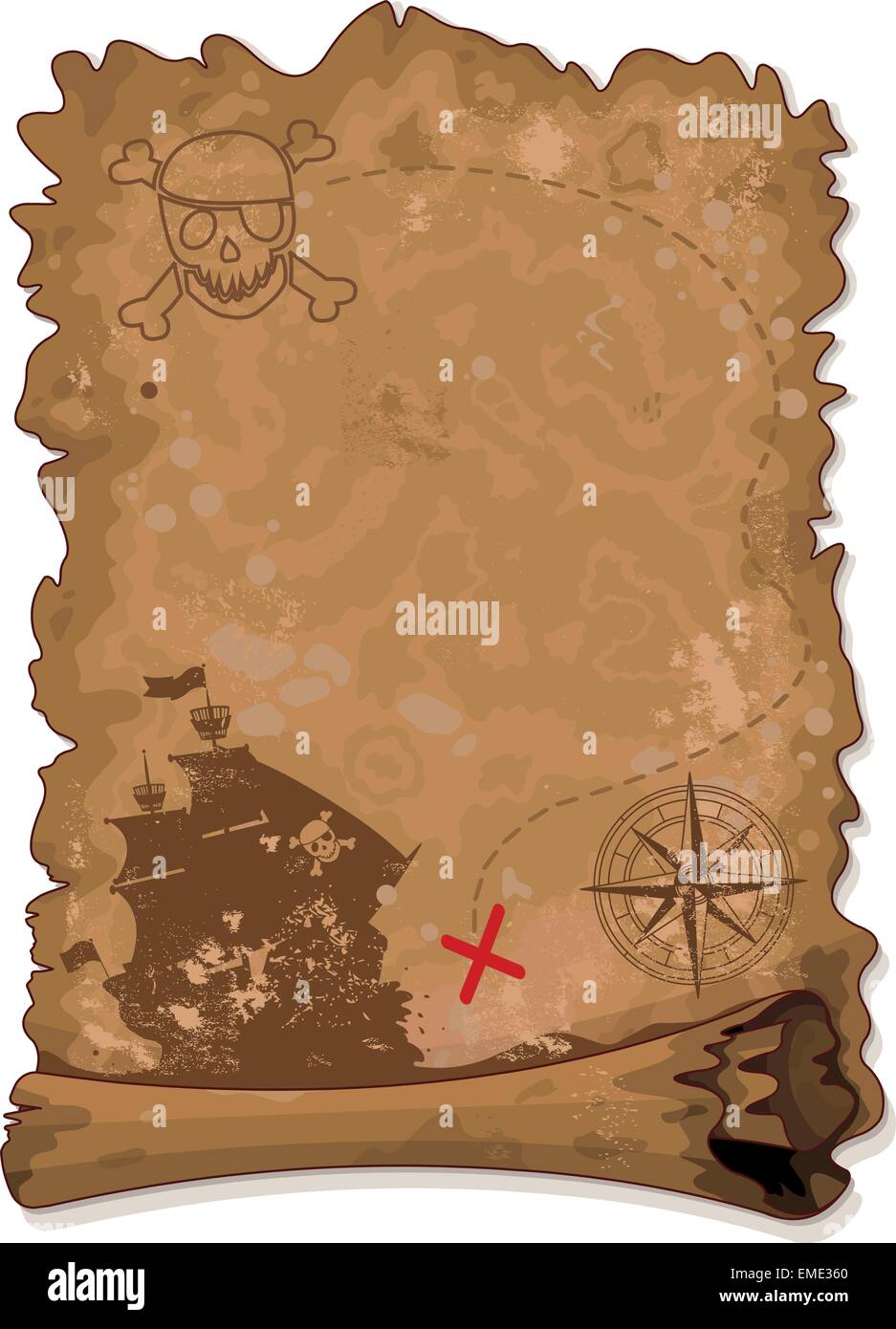 Пиратская вечеринка карта сокровищ