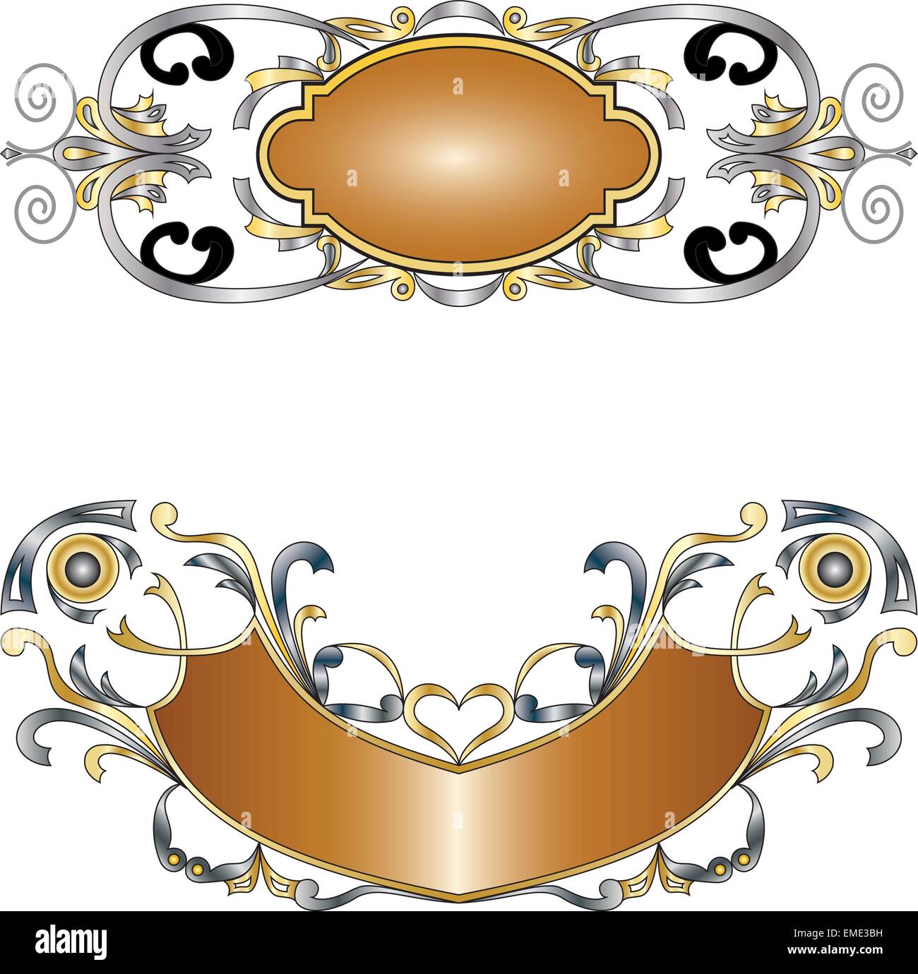 Frame for text vector illustration in color Stock Vector